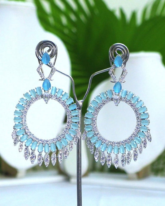 Statement Earrings-Skyblue