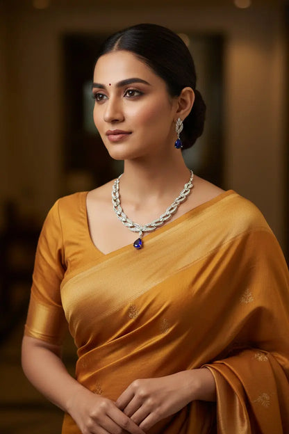 Need to woo a Woman! Stunning CZ necklace set - Deepika's Adornments