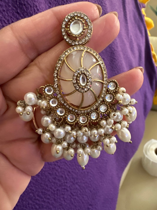offwhite earrigs mother of pearl Nikhar Jewelry