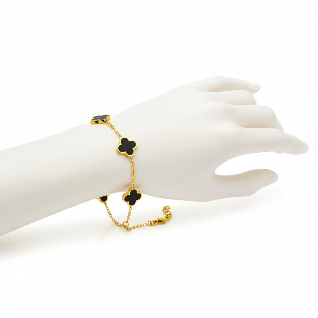 Flower Meadow Bracelet, 18K Gold Plated Steel Glozzo Wholesale Jewelry