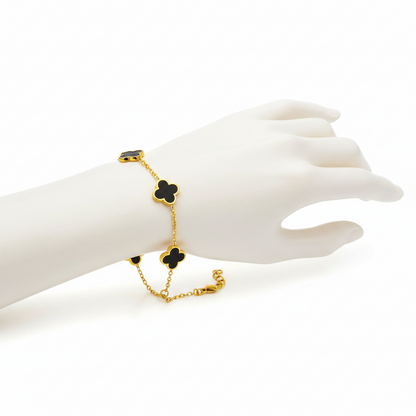 Flower Meadow Bracelet, 18K Gold Plated Steel Glozzo Wholesale Jewelry