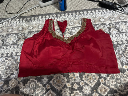 Luxury Ready-to-Wear Red Saree Maha Collection