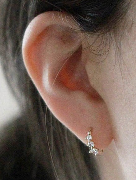 Dainty 925 Silver Gold Plated Earrings