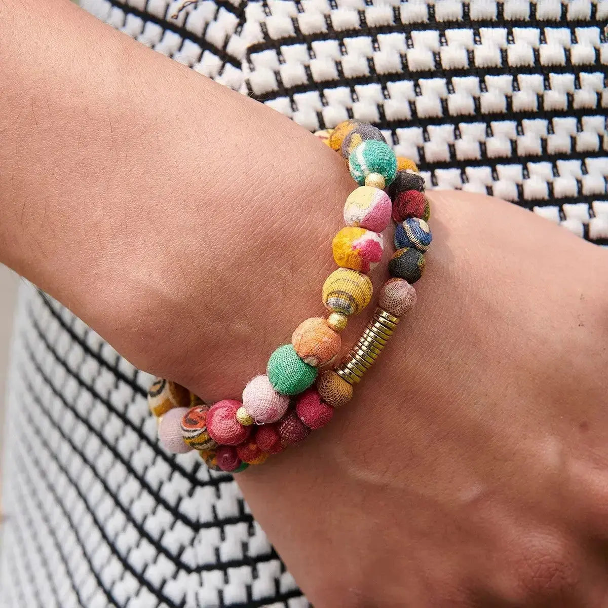 Kantha Sonnet Bracelet - Deepika's Adornments