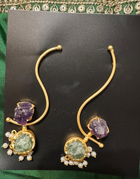Handcrafted Brass with Natural Stones 165B
