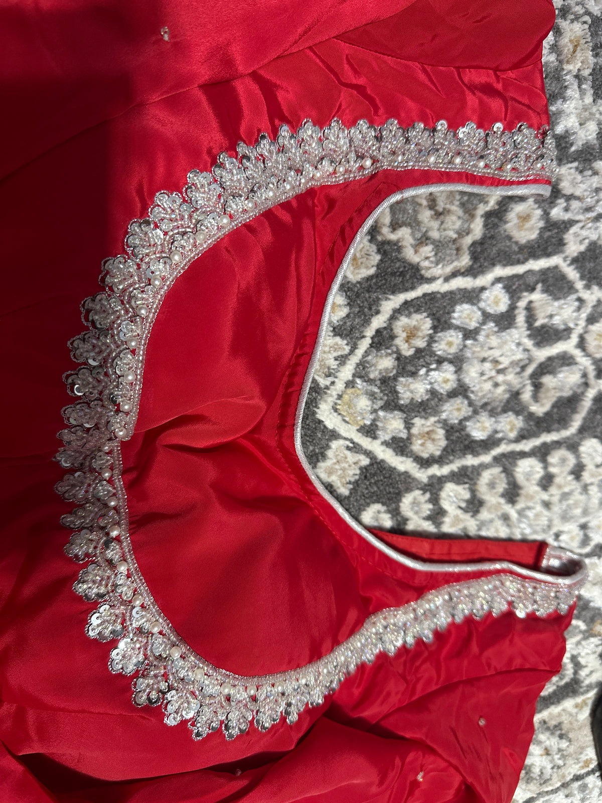 Luxury Red & White Anarkali Set – Premium Crepe with White Lace & Net Dupatta Maha Collection