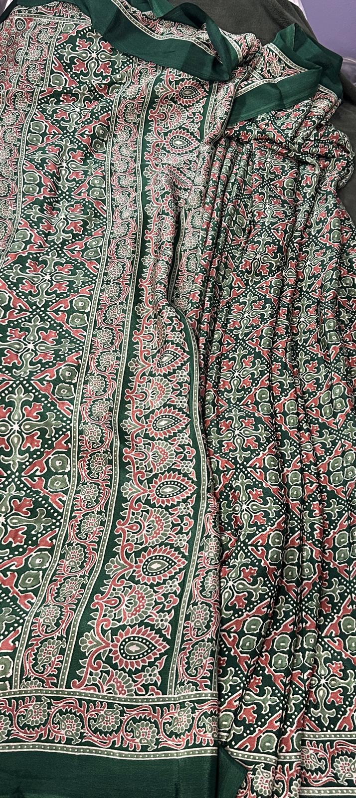 Modal Silk Ajrakh-Green