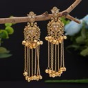 Antique Gold Kashmiri Ghungroo Chandelier Earrings | Indian Bridal Jewelry Deepika's Adornments