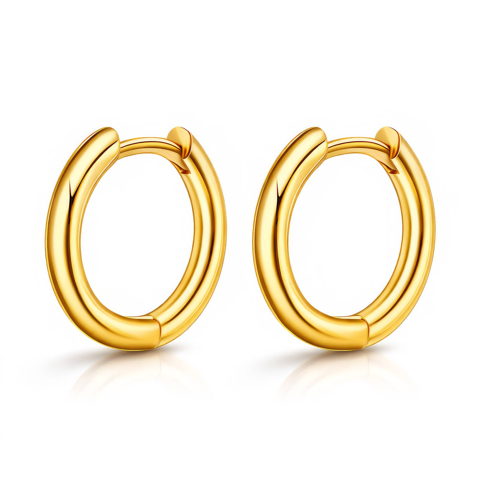 Chunky Gold Hoop Earrings | Huggie Style | 18K Gold Plated Stainless Steel | Waterproof & Hypoallergenic Glozzo Wholesale Jewelry