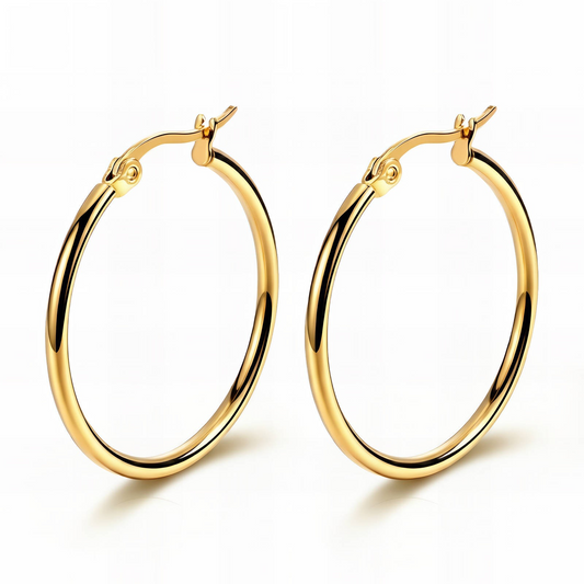 Large Gold Hoop Earrings Deepika's Adornments