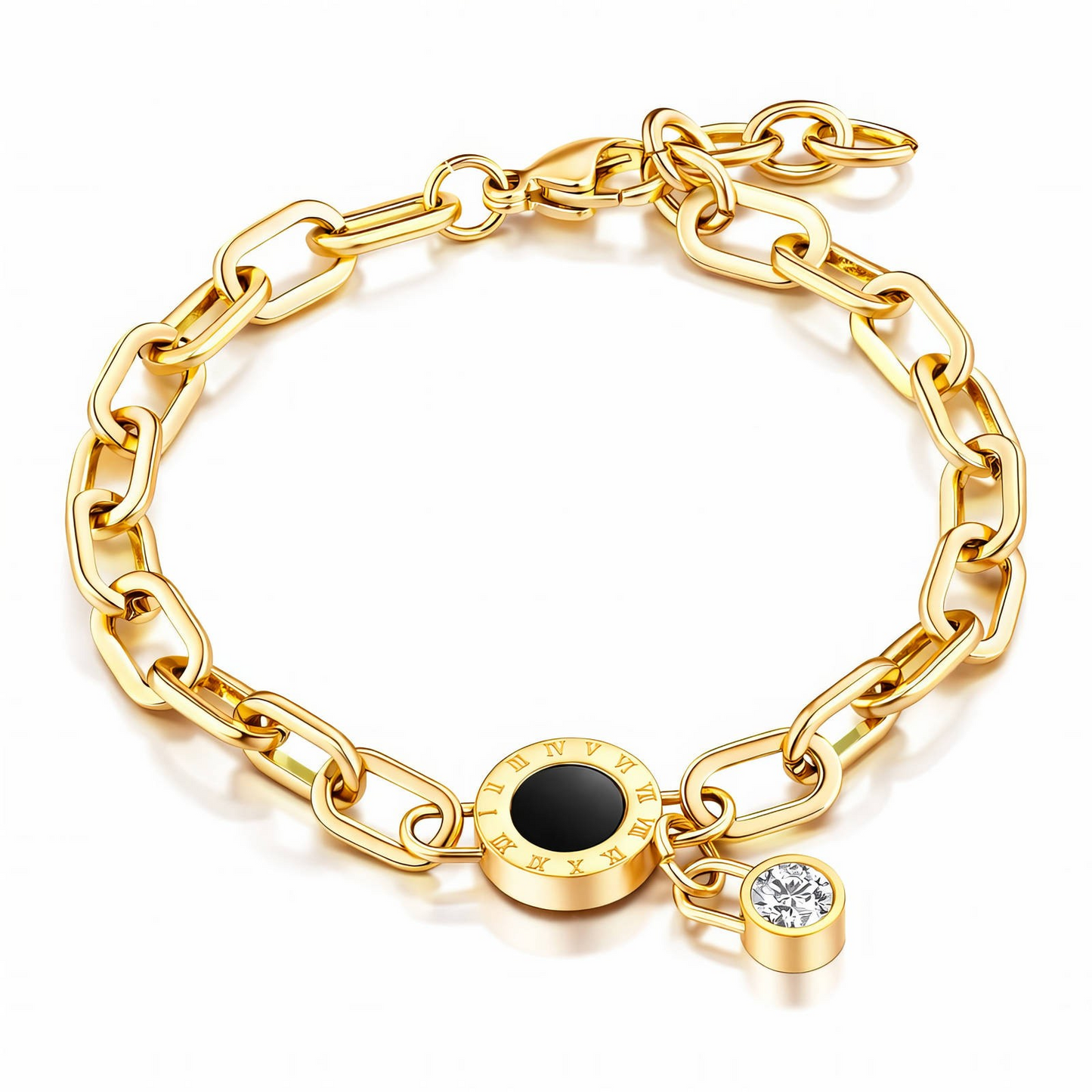 Bracelet, 18K Gold Plated Steel Deepika's Adornments