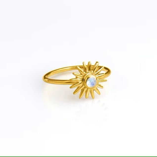 Dainty  Pure Silver Gold Plated Ring
