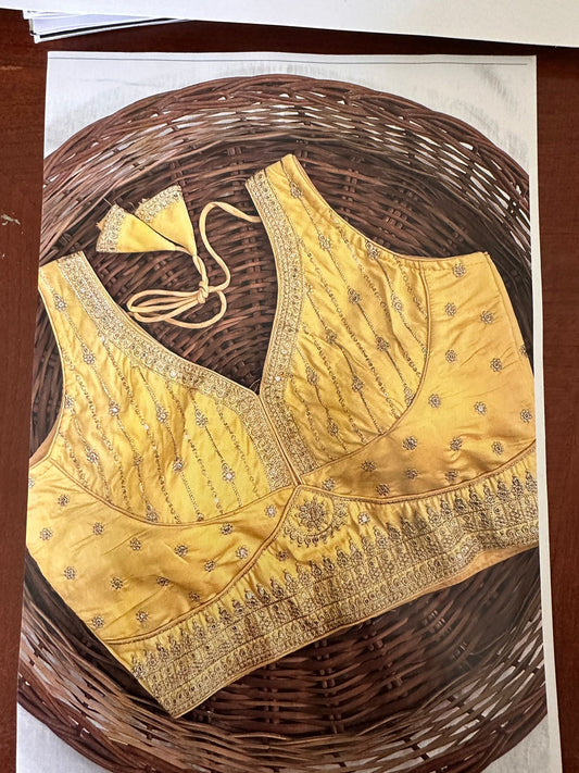 Sareeka Fancy Blouse Gold