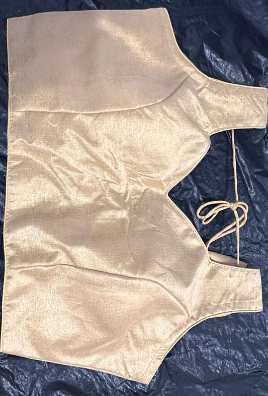 Shaburi Milan Silk Readymade Blouse-Gold