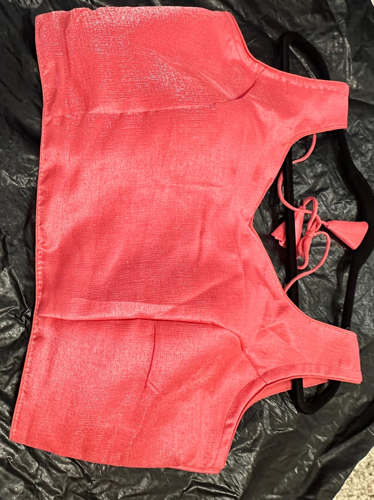 Saburi Milan Silk Readymade Blouse -Peach