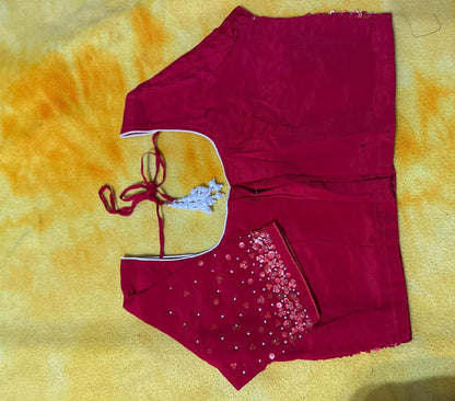 Pure Georgette Saree-Red