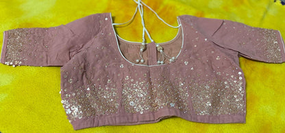 Pure Georgette Saree-Rose Gold