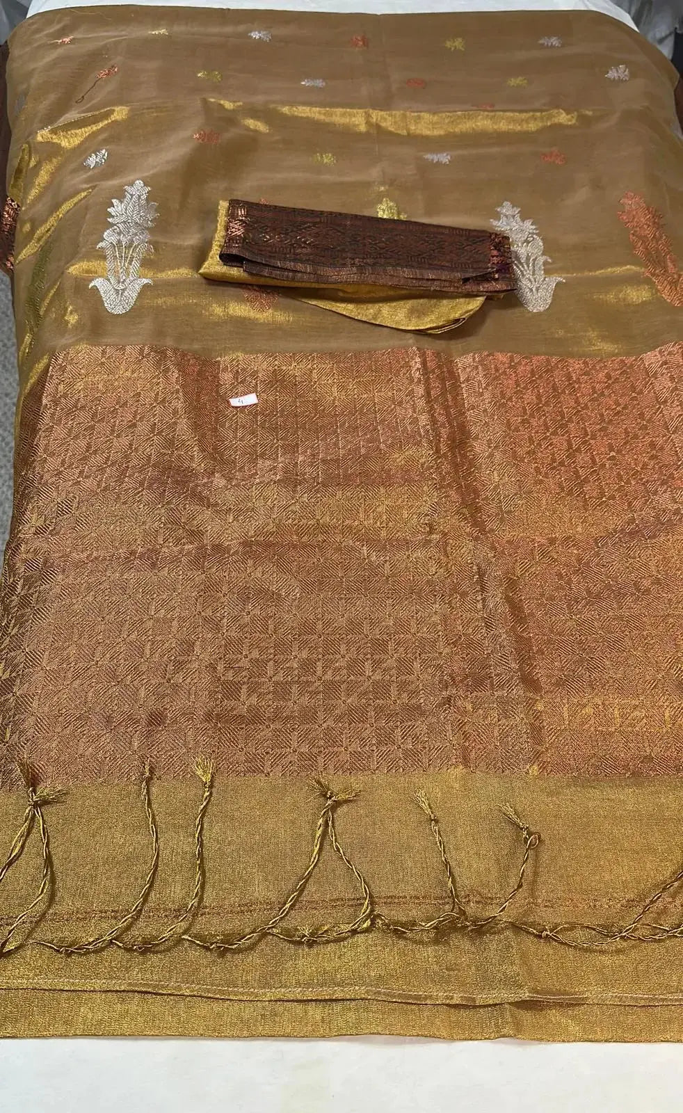 Naksha Tissue Border Saree - Deepika's Adornments