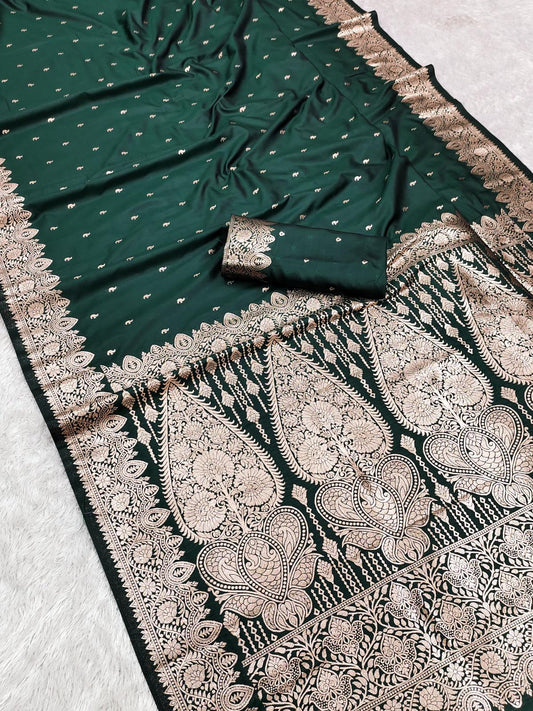 Beautiful party wear Emerald Banasri Silk