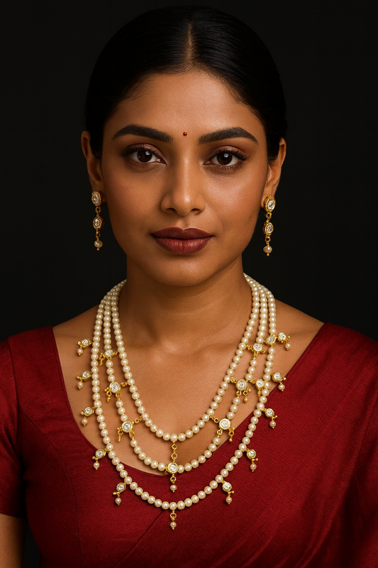 Divya Long Kundan Necklace Set