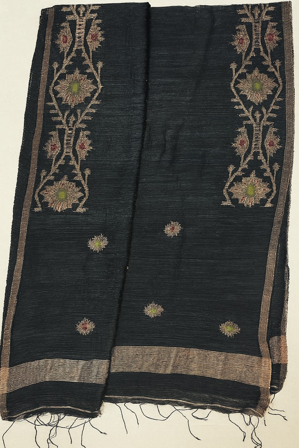 Pure Matka Jamdani Black