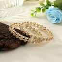 Indian Fashion Bangles - Gold Tone Accent Kara Femnari
