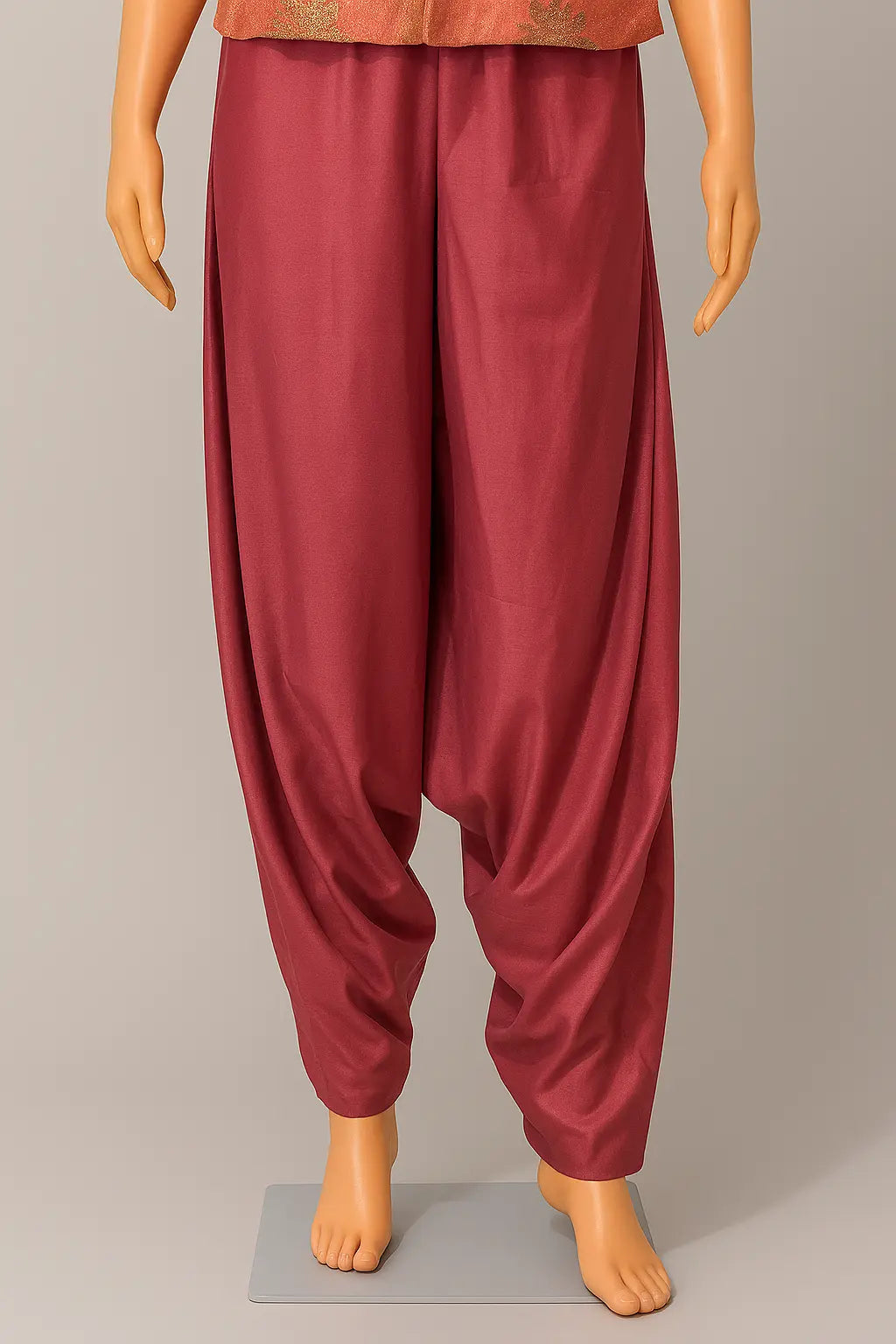 Indo-Western Dhoti Pant Set - Magenta Pink & Gold Maha Collection