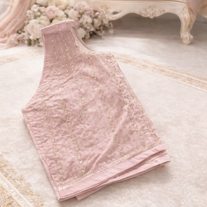 Pre-stitched saree Pink Goonshopping