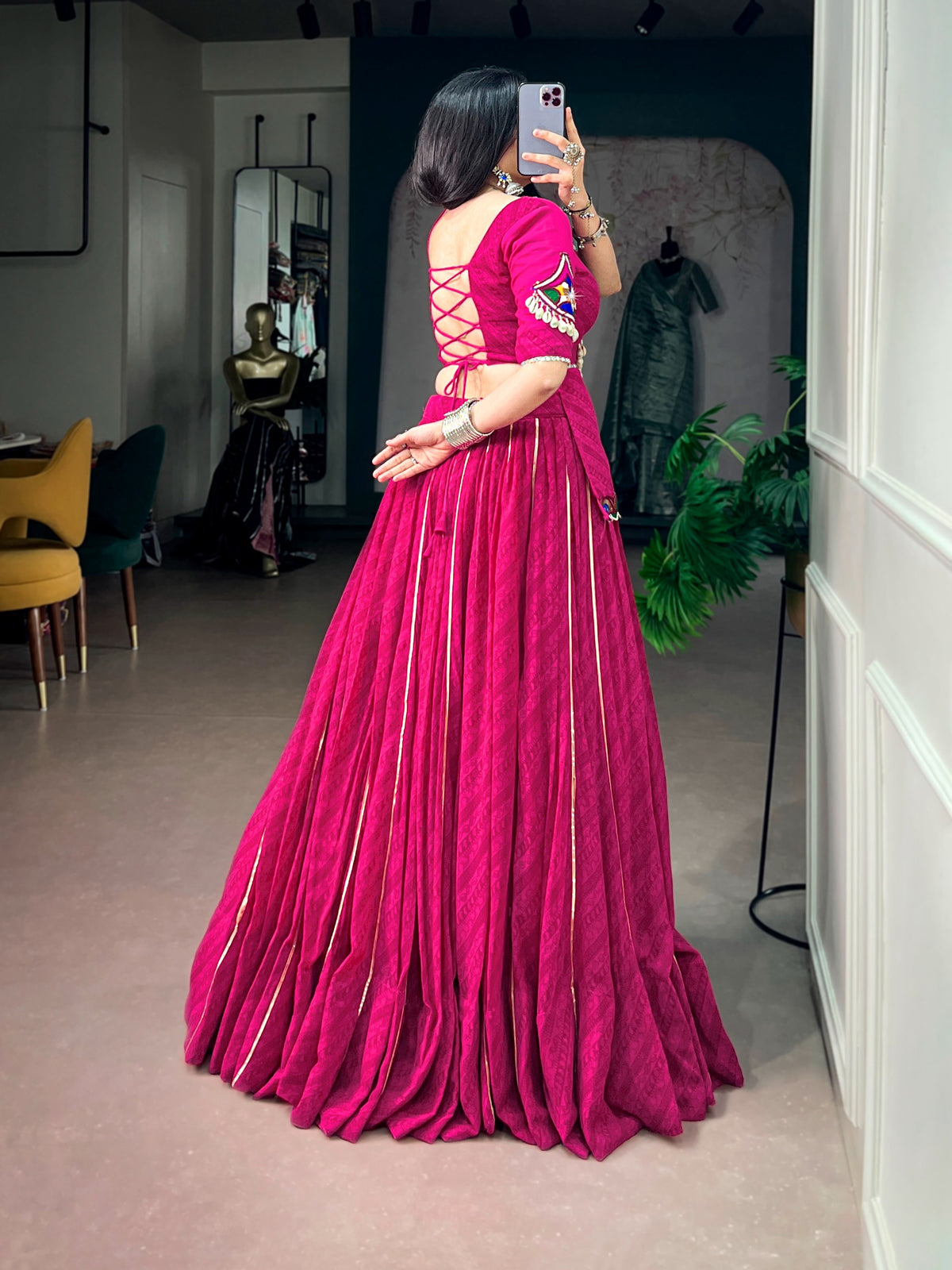 Georgette Printed Lehenga Deepika's Adornments