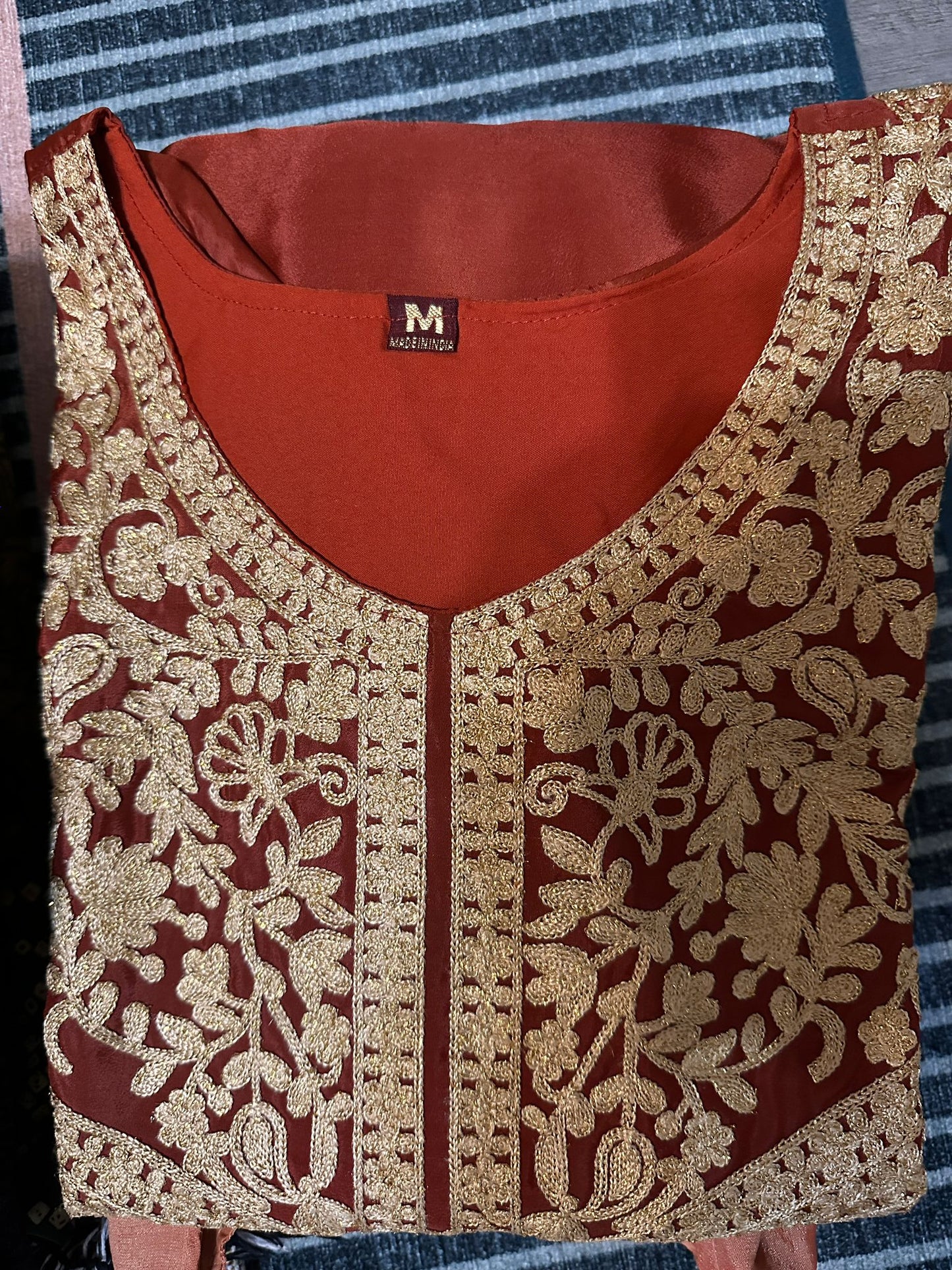 Party Wear Rust Wide Leg Plazzo