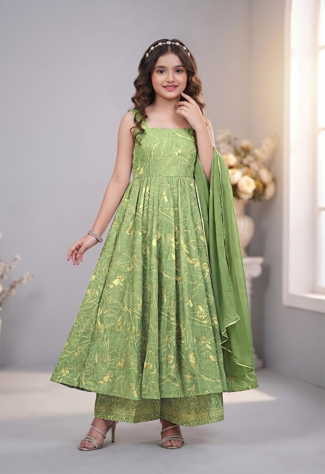 Young Girl Anarkali Suit Rutva Fashions