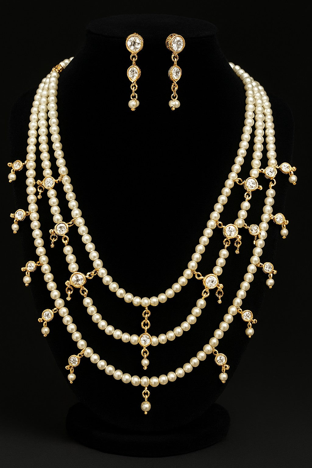 Divya Long Kundan Necklace Set