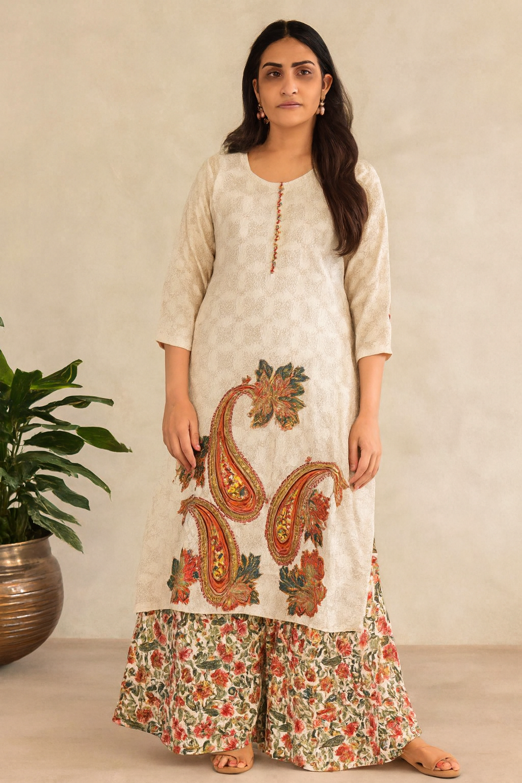 Boutique Custom Stitched Sharara suit