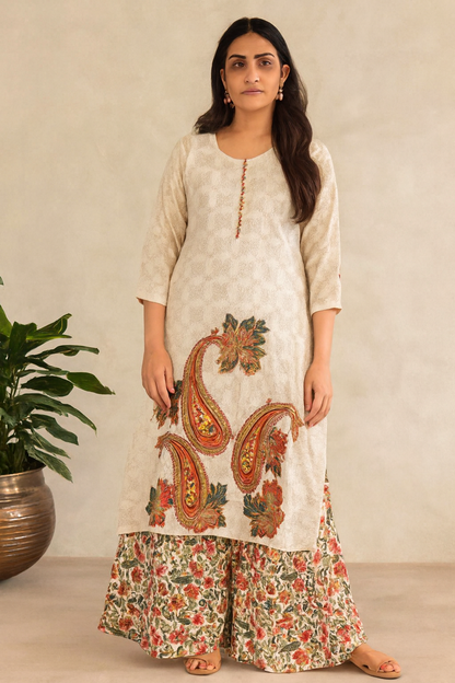 Boutique Custom Stitched Sharara suit