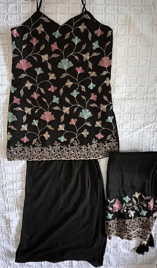 Boutique Custom Stitched Plazzoo Suit