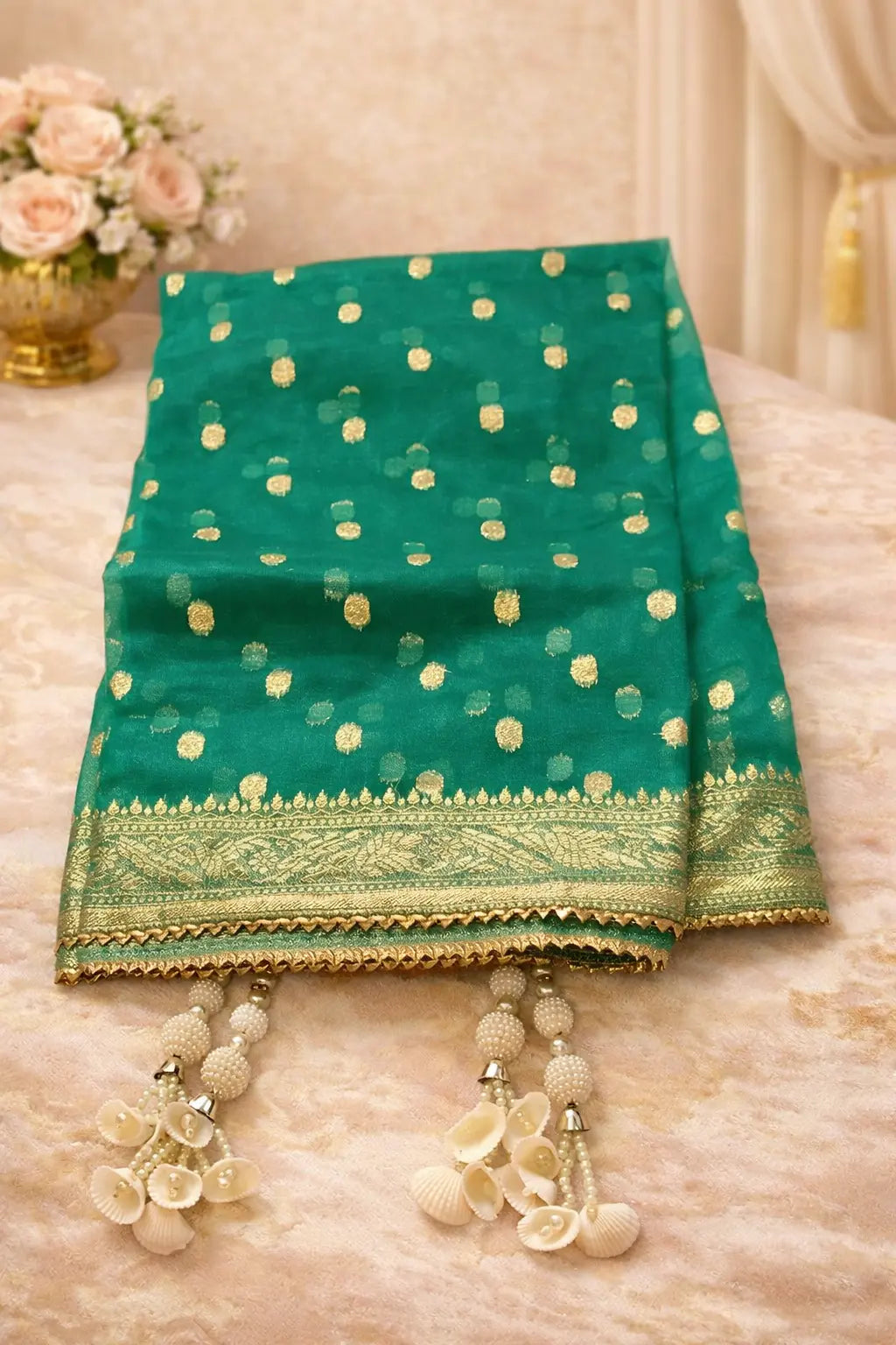 Shimmer Banarsi Salwar Suit - Fully Lined with Square Neck Rachna Suits