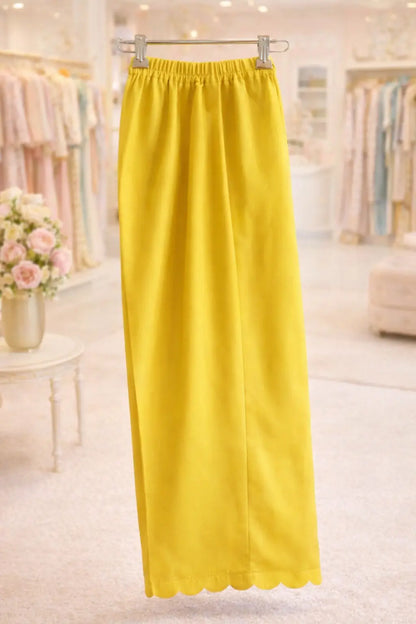 Mustard Maheshwari Silk Kurti with Zari, Foil Mirror & Gota Pati Work Rachna Suits