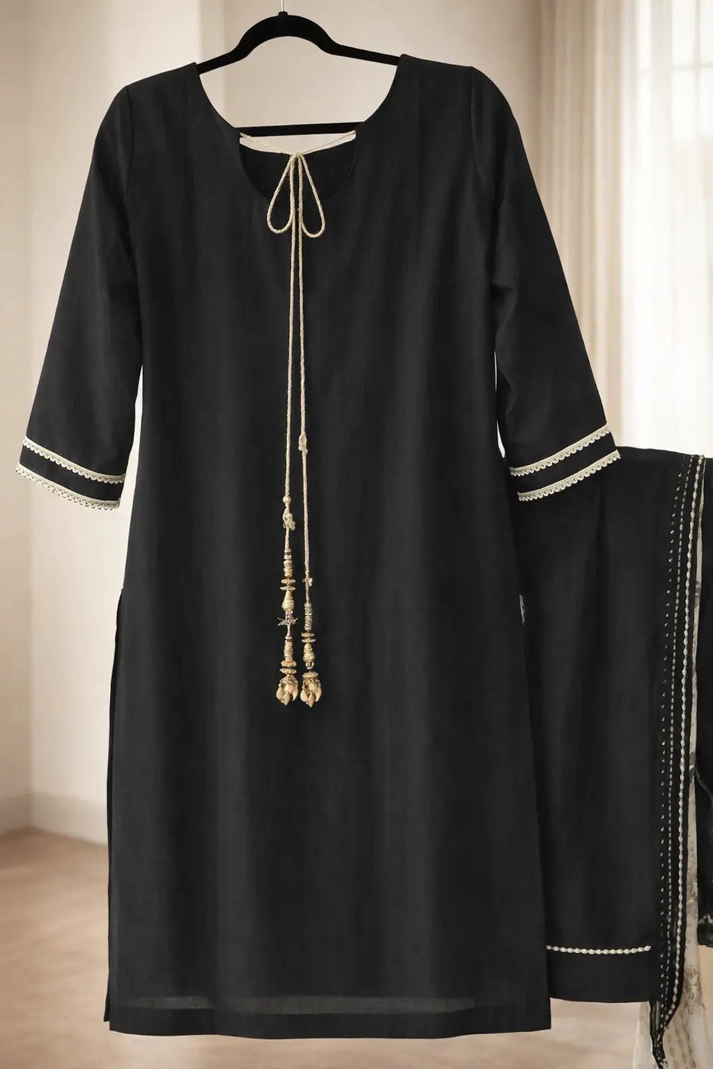 Organza Cream & Rose Gold Salwar Suit with Mirror & Pearl Work Rachna Suits