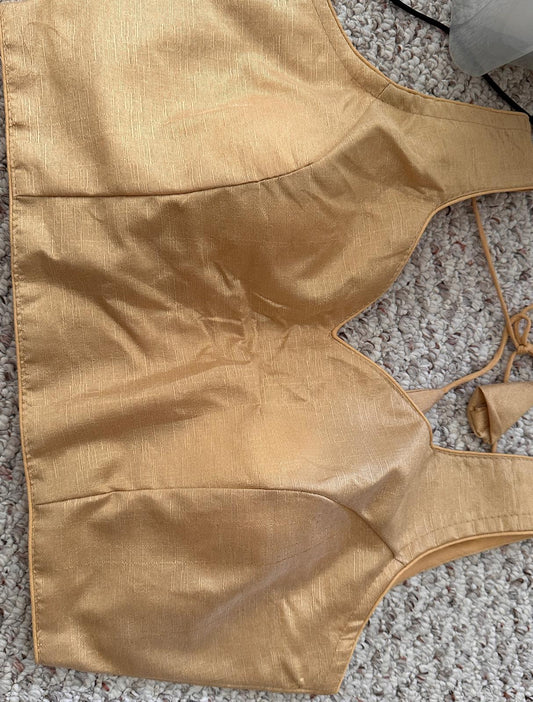 Shaburi Design Milan Silk Blouse -Gold-2