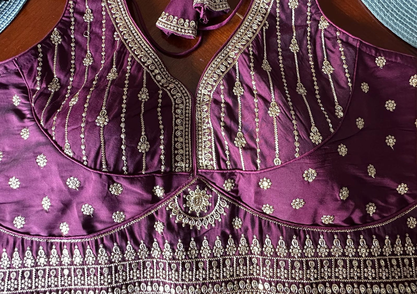 Sareeka Readymade Blouse-Dark Wine