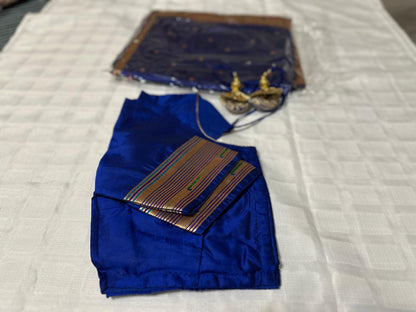 Soft Kanchipuram Paithani Saree-Royal Blue