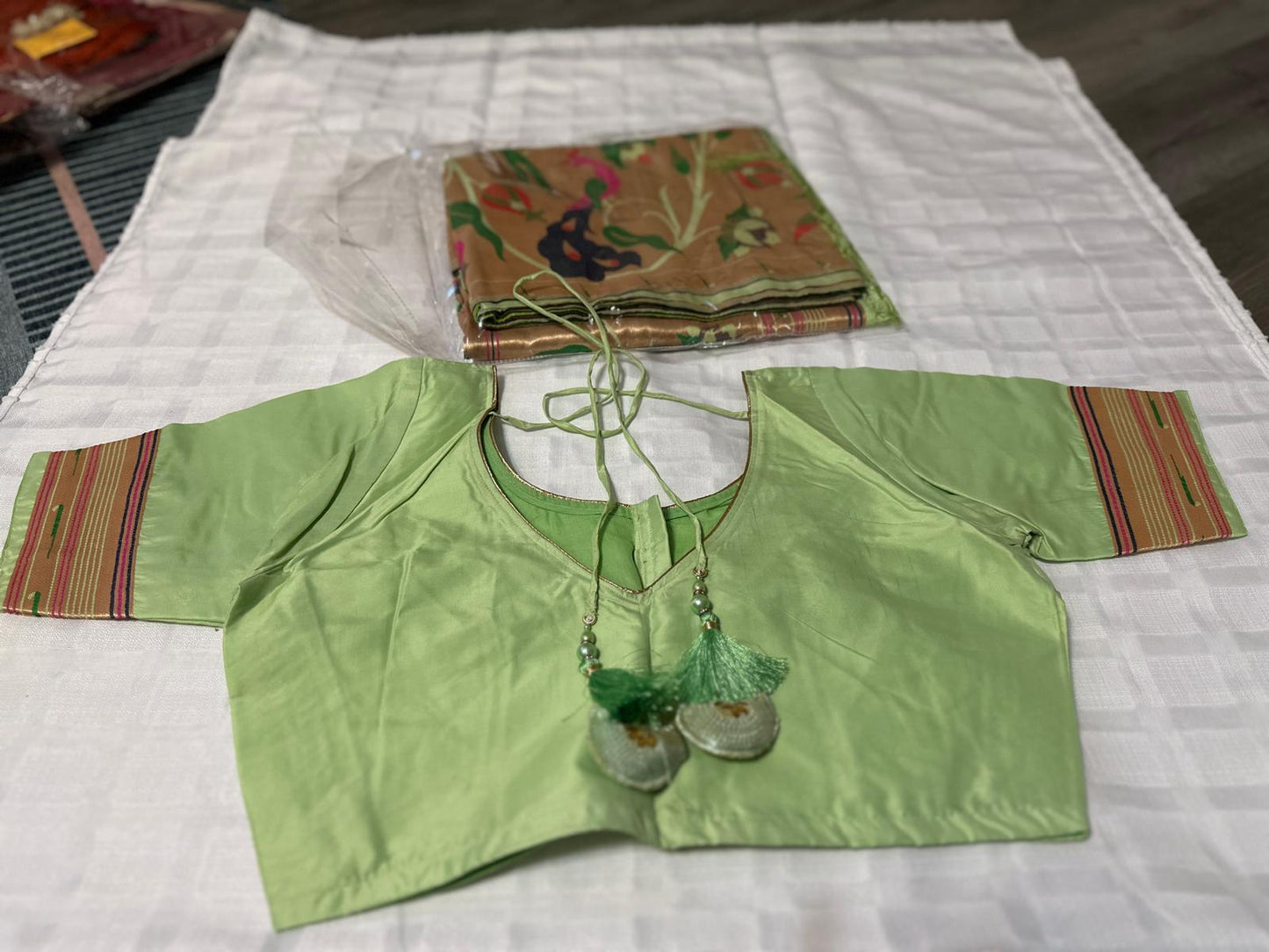 Soft Kanchipuram Paithani Saree-Pista