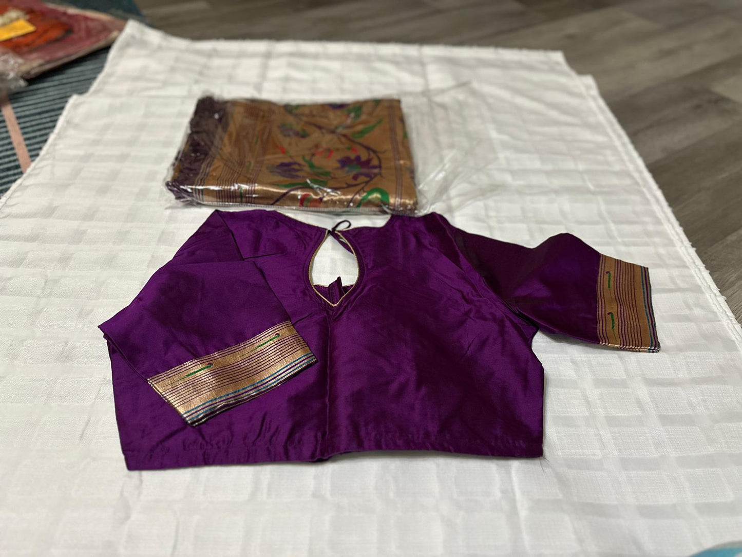 Soft Kanchipuram Paithani Saree-Purple