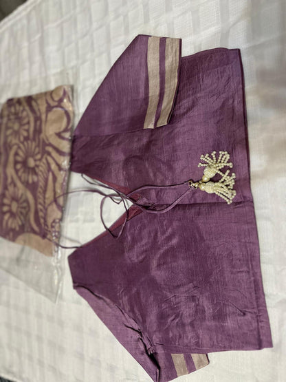 Pure Bishnupuri Silk Hand WaxBatik Sarees-Light Purple