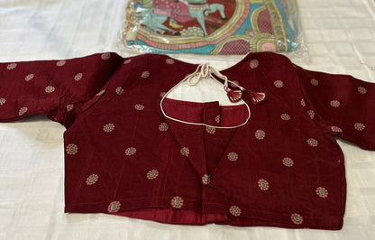 Kalamkari Print Tussar Silk saree