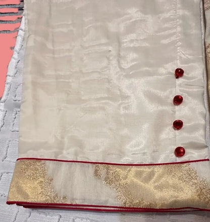Banarsi Salwar Suit - Gold Embroidered Straight Cut with Pants Rachna Suits