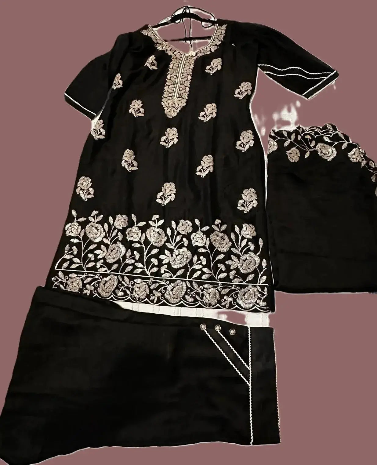 indian straight kurti with pants - Deepika's Adornments