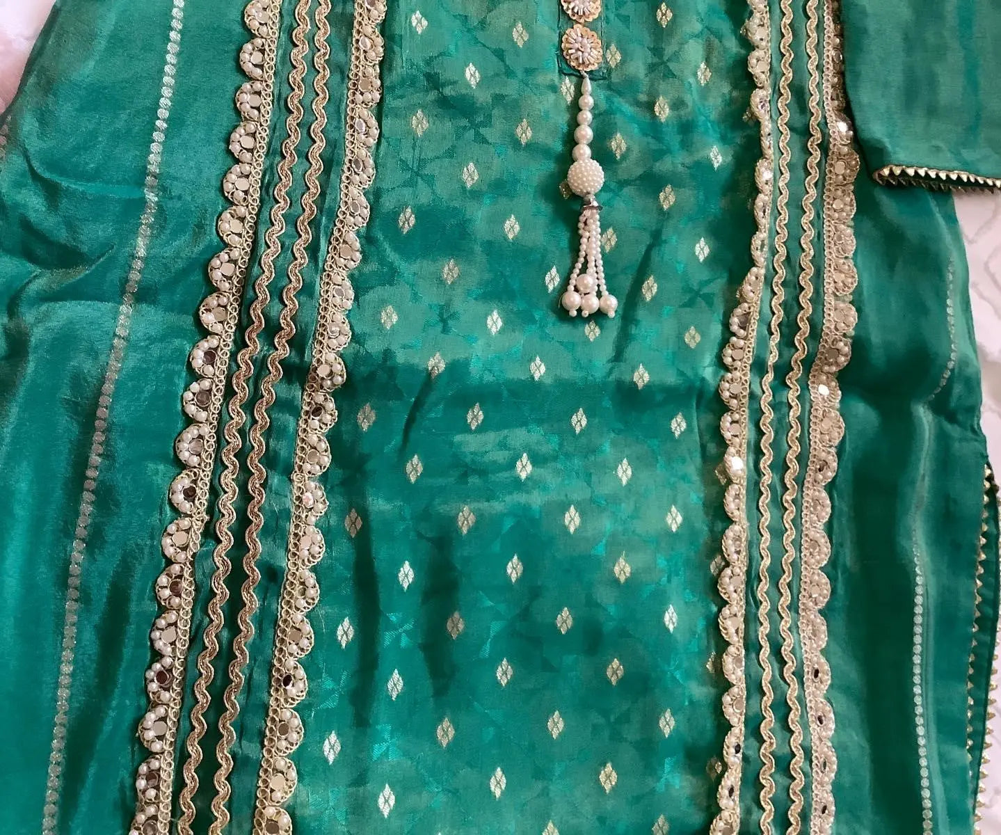 Shimmer Banarsi Salwar Suit - Fully Lined with Square Neck Rachna Suits