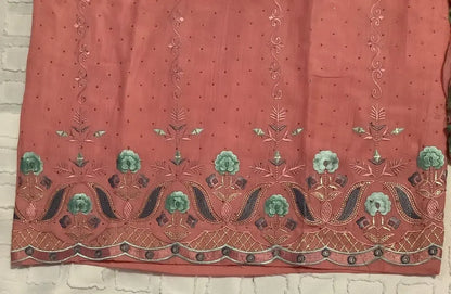 Embroidered Gajree Salwar Suit - Crystal Stone & Zari Work Rachna Suits