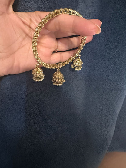 Pearl Kada Bangles - Gold-Tone Stone & Heritage Design Deepika's Adornments